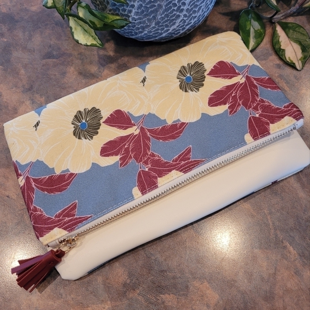 RACHEL PALLY Floral Print Reversible Vegan Clutch